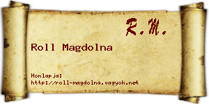 Roll Magdolna névjegykártya
